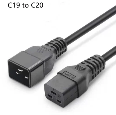 C19 a C13 Cabo de alimentação PDU Rack Server IEC C19 a C20 15A 20A Power Extension Jumper Lead Cable Plug Socket 3FT 4FT 5FT