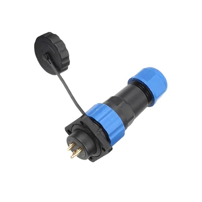 Sp20 IP68 com plugue e soquete conector à prova d'água tipo flange de 4 furos para aviação