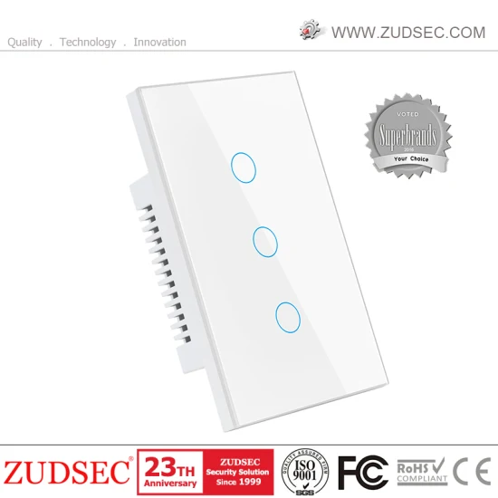 EUA/UE/Reino Unido/Vn Wall Touch 1/2/3 painel de vidro inteligente WiFi interruptor de luz